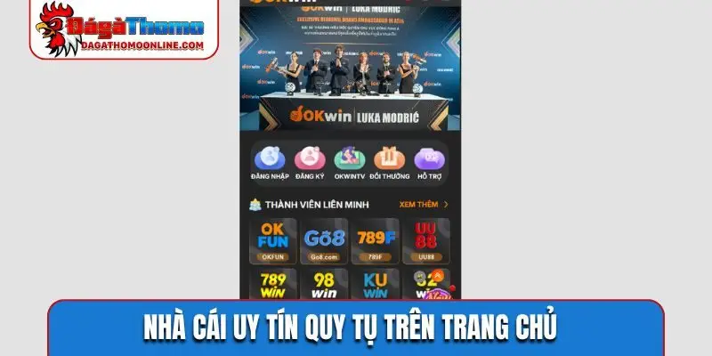 Nhà cái uy tín quy tụ trên trang chủ